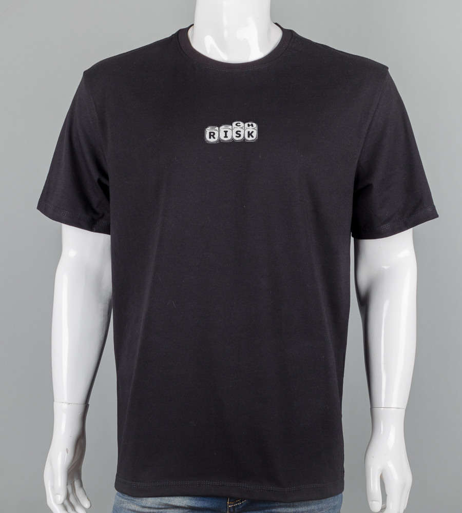 Футболка батал Risk 2607б (Уп.4шт 3XL,4XL), Чорний, фото 1