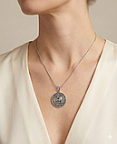 Срібна підвіска "Лев" чернена, фото 2