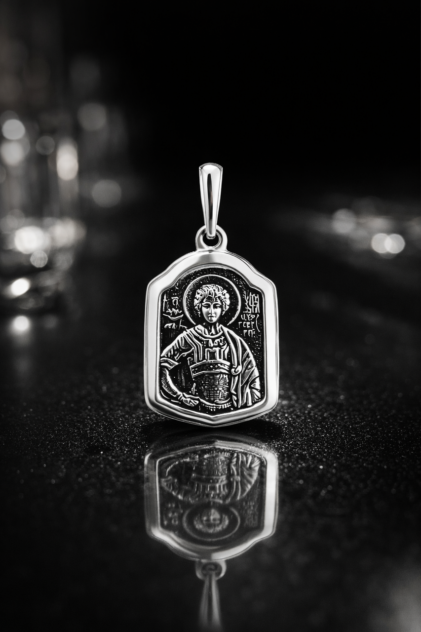 Срібна ладанка чернена, фото 1