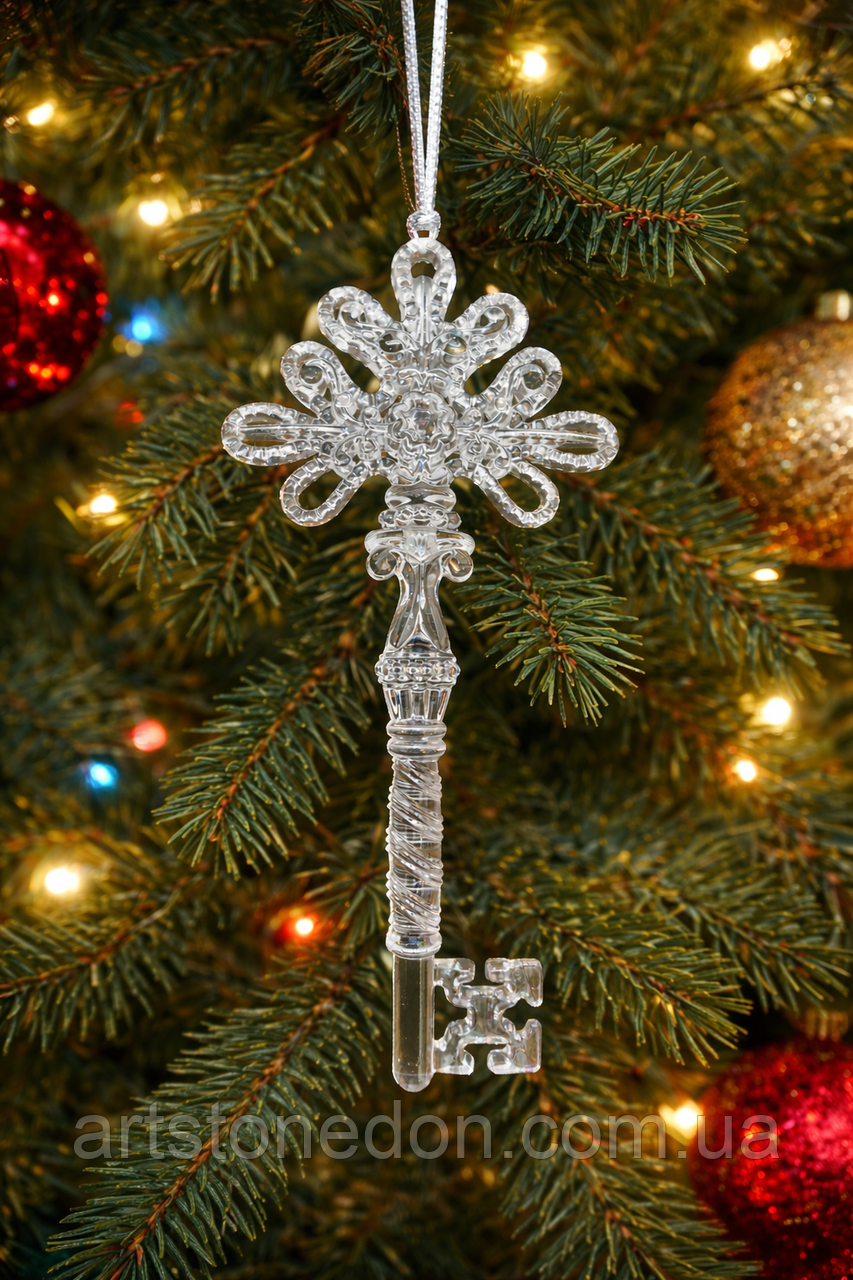Новорічна підвіска «Кришталевий ключ», 15 см, фото 1