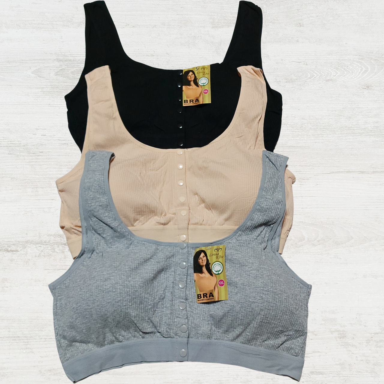 Топік Бавовняний на Кнопках Чашка D~E Батал Мікс 9шт (50789), фото 1