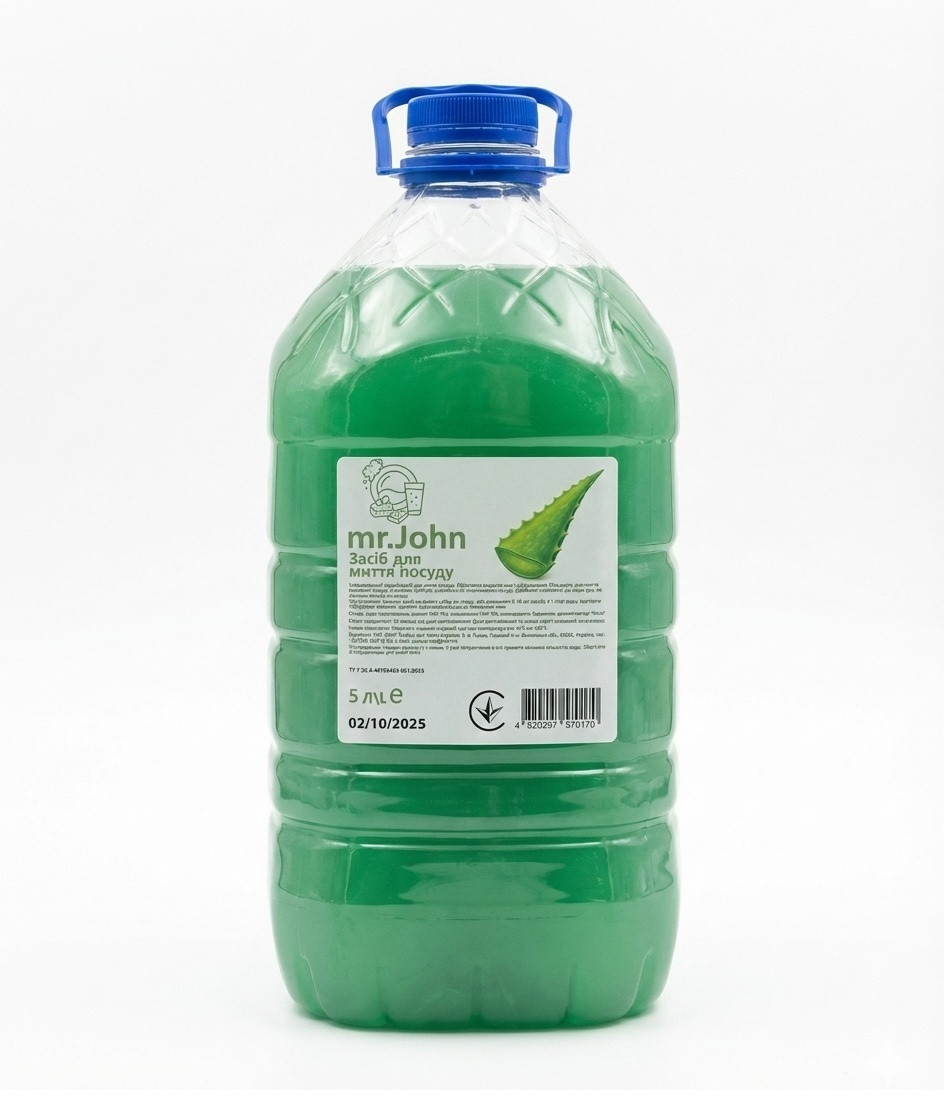Mr.John засіб для миття посуду 5л. "Алое", фото 1