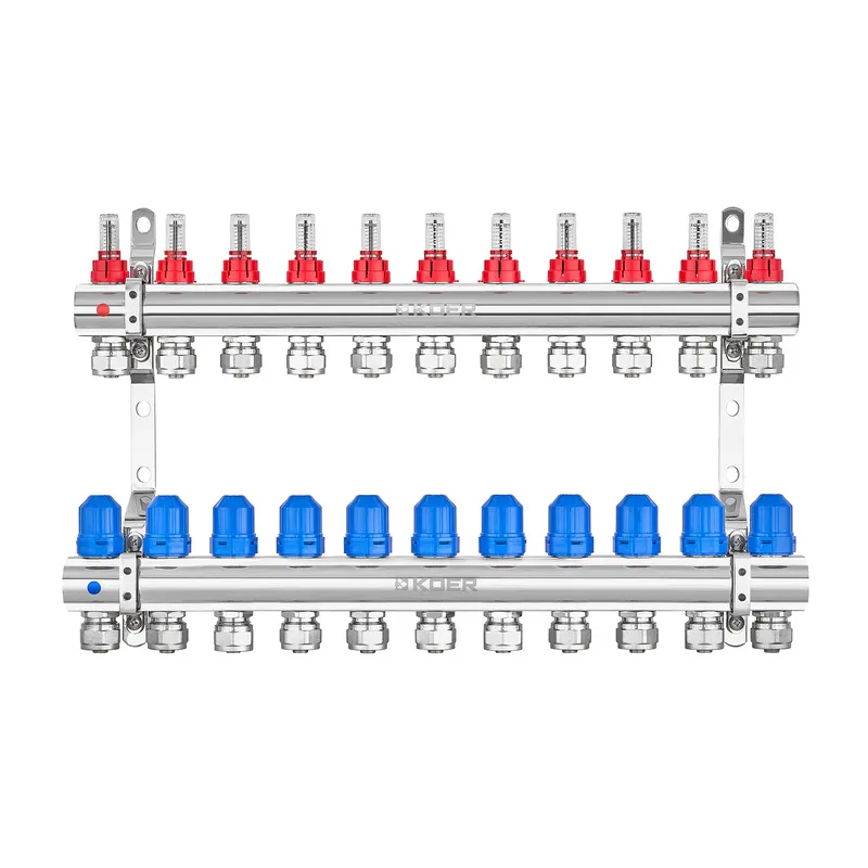 Колекторний блок із витратомірами та євроконусами Koer KR.1210-11 — 1"x11 WAYS (KR5273)