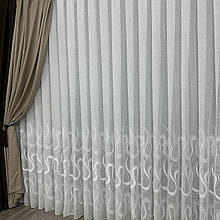 Тюль льон Теддік №4951 білий