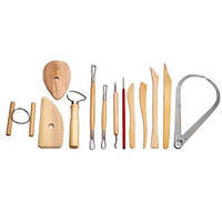 Набір інструментів для ліплення з полімерної глини, 13шт, дерево