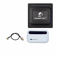 Комплект 4G LTE Wi-Fi Olax MF985 + панельна антена Marketnet Square 19 dBi для дому та дачі, автономний роутер до 10 пристроїв