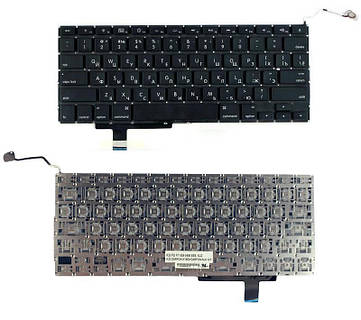 Клавиатура для ноутбука Apple MacBook Pro (A1297) с подсветкой (Light) Black, (No Frame), RU (горизонтальный энтер)  Новинка!