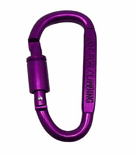 Карабін із муфтою Aluminum Carabine Фіолетовий Solve до 100 кг алюмінієвий сплав  Screwlock KT7000801