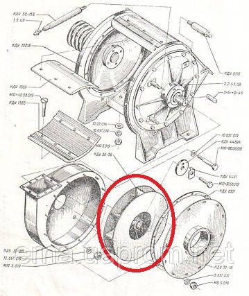 Ротор вентилятора дробарки КДУ-2 (КД 30-3Б) оригінальний