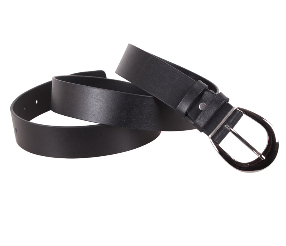 Жіночий ремінь з натуральної шкіри UKK888-55 чорний, фото 1