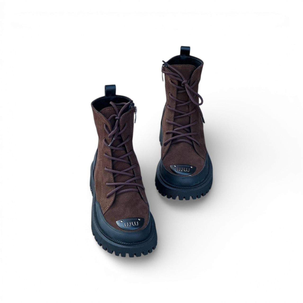 Жіночі зимові черевики Garti замшеві, Коричневий р.37, фото 1