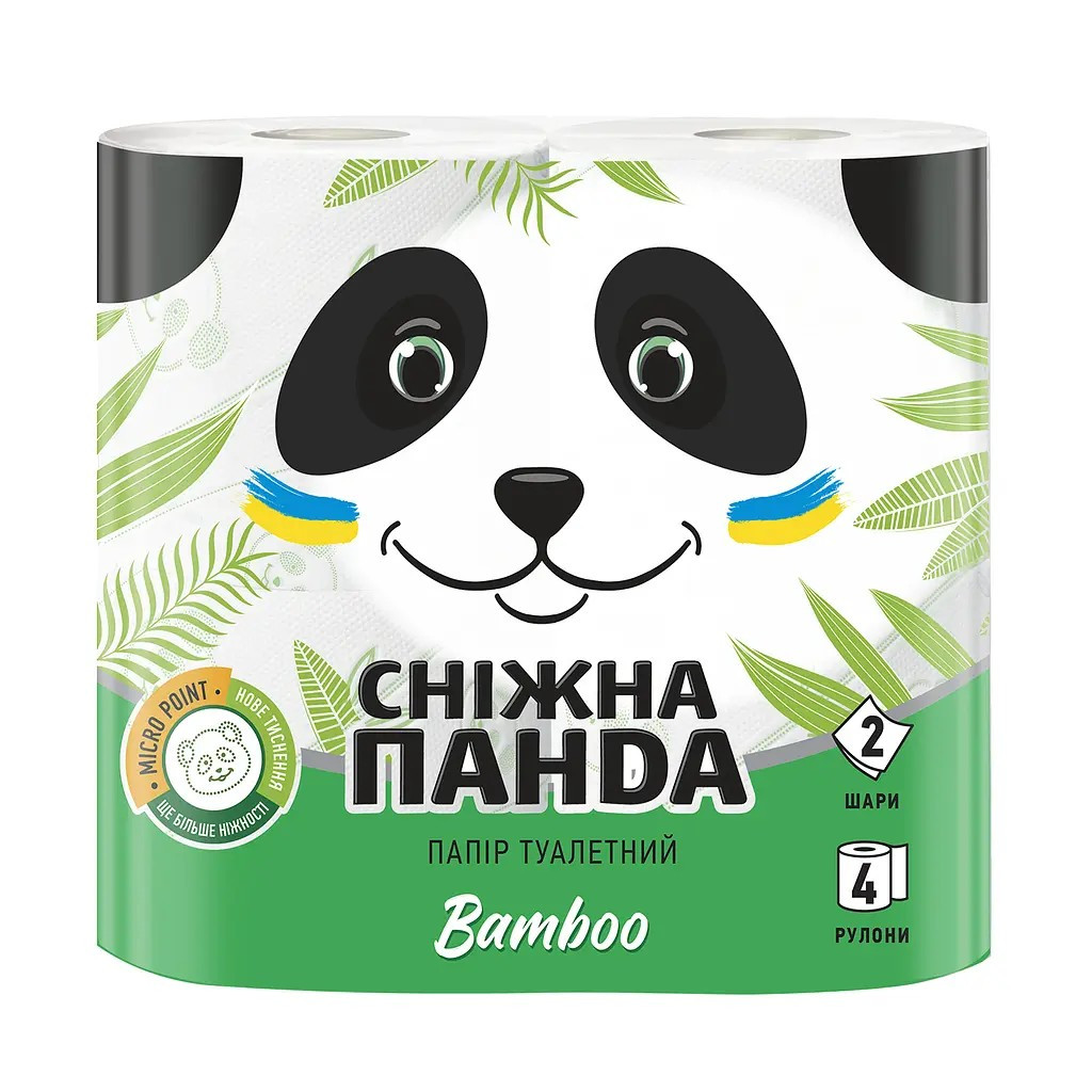 Туалетний папір Сніжна Панда Bamboo 4 шт., фото 1