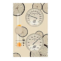 Термогігрометр для сауни з пісочним годинником Банна станція ісп. 2 Склоприлад (0...+150 °С, 0-100%)