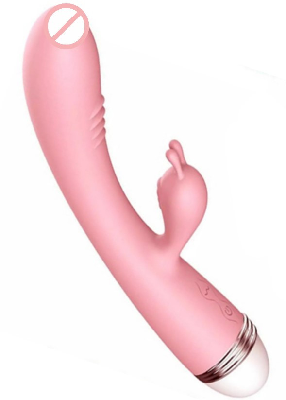 Силіконовий вібратор подвійний для стимуляції точки G водонепроникний USB-зарядка, фото 1