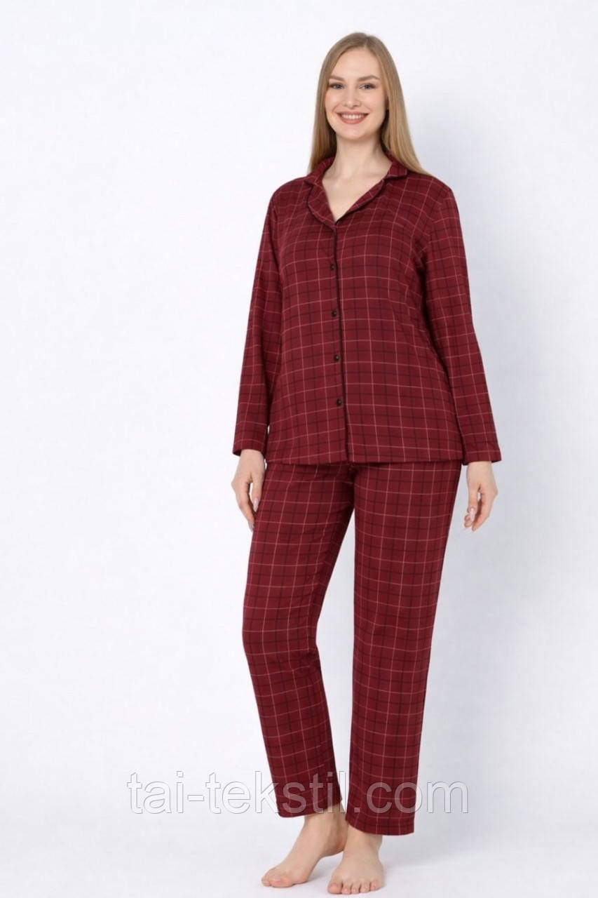 Стильна жіноча піжама на робочих гудзиках якість віскоза Туреччина M-L-XL-2XL