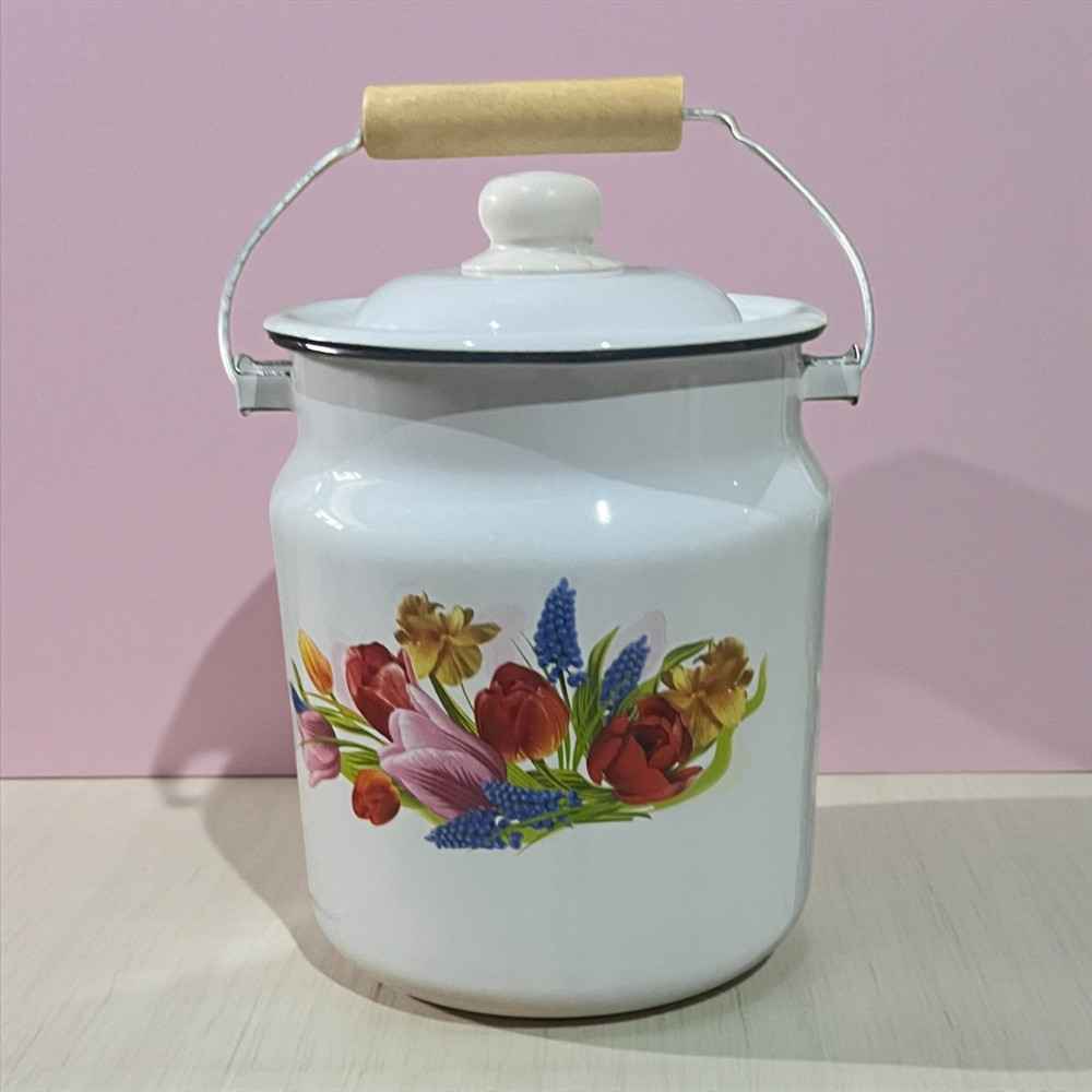 Бідон емальований 3л Весняний букет 0612/2 Idilia