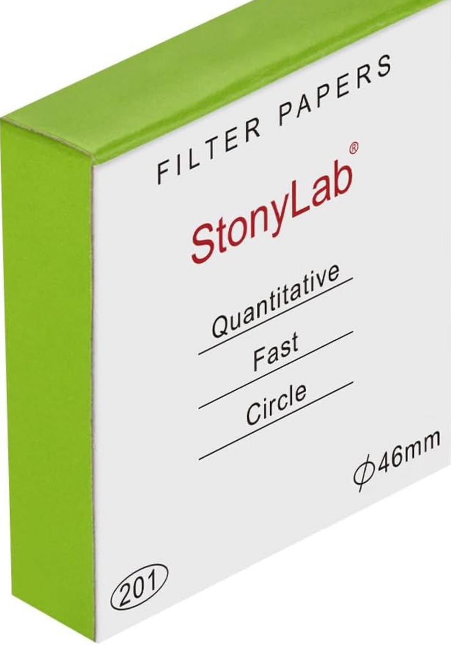 Фільтрувальний папір Stonylab, кола 46 мм, 25 мкм, целюлоза, 100 шт, фото 1