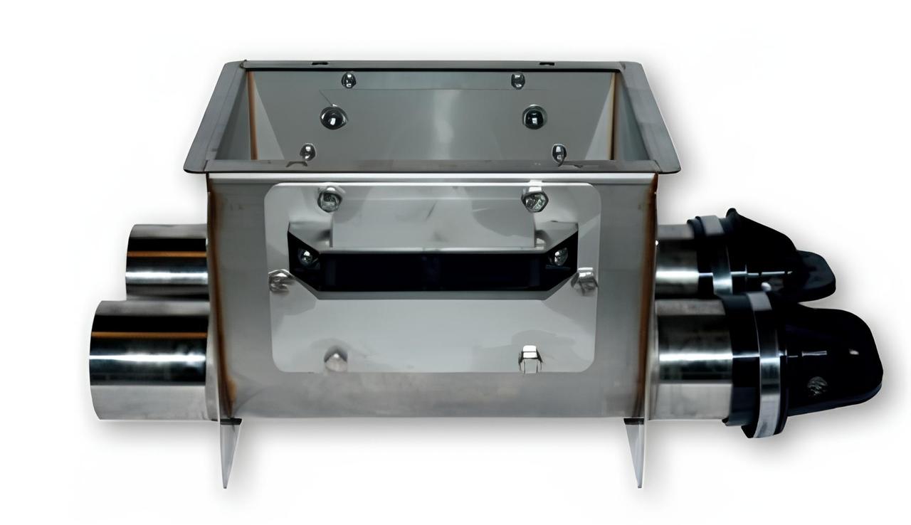 Подвійний приймальний бункер для спіралі Ø56 мм з валами, фото 1