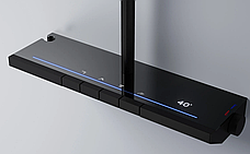 Душовий гарнітур REA PEDRO BLACK з термостатом і виливом, фото 4