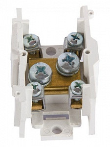 Клемна колодка магістральна 1х35 мм²/4х6 мм² з латунним контактом, для DIN-рейки