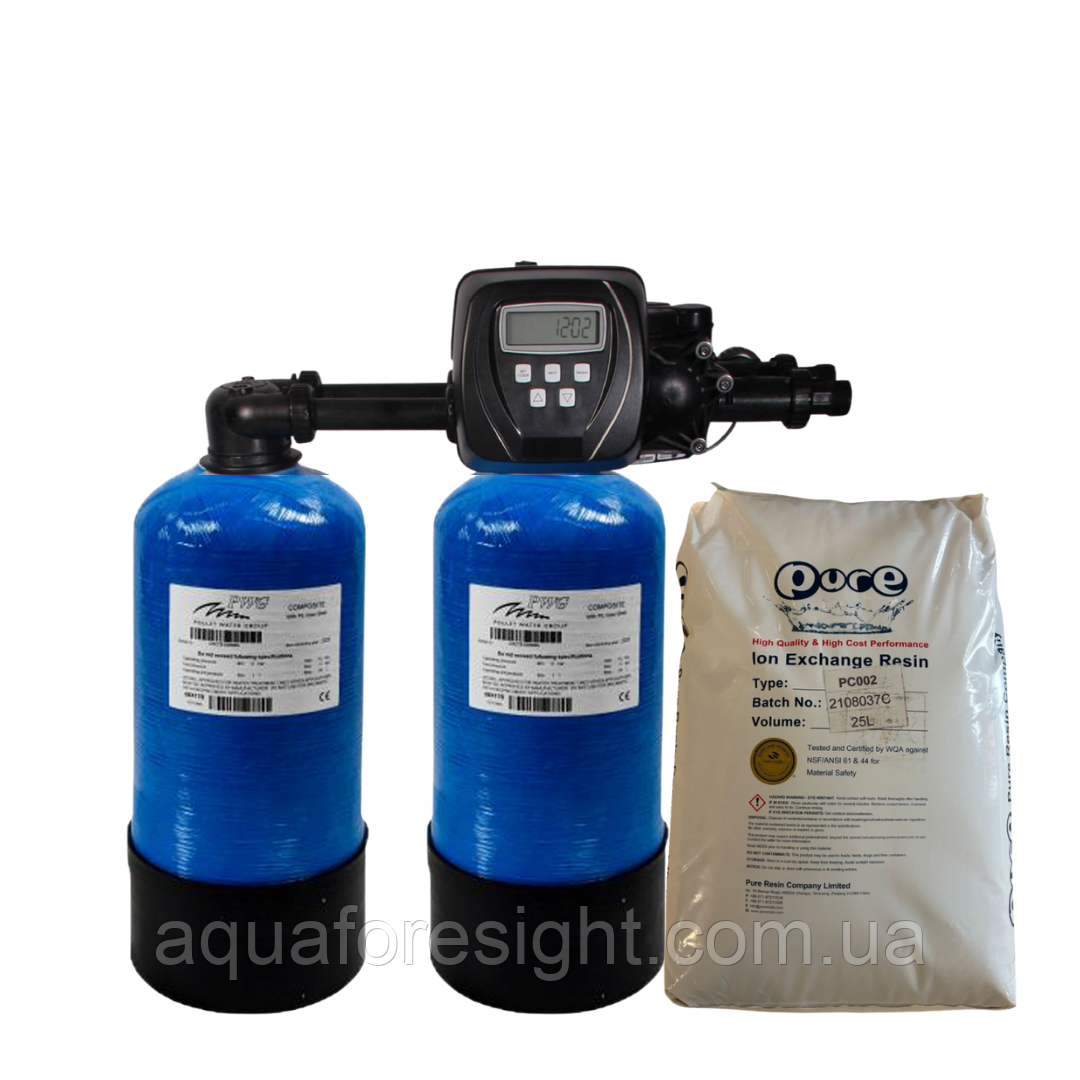 Система пом'якшення води 1017 Clack TT СІ TWIN (Pure Resin PC002), ціна з ПДВ, фото 1