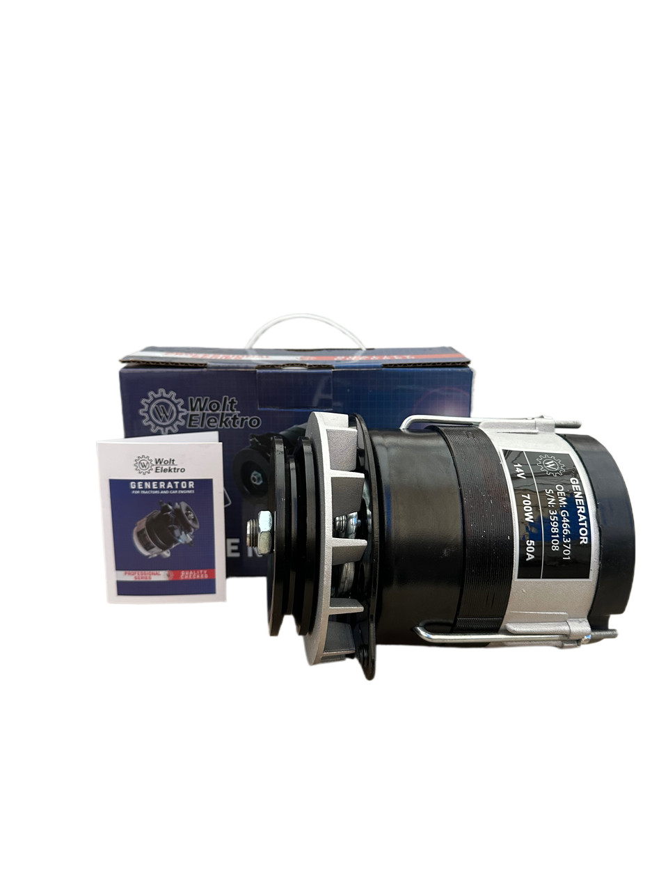 Генератор Volt Elektro Чехія (ЮМЗ, Д-65)14v 700W 100% мідь, фото 1