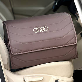 Преміум органайзер в багажник Audi Noble, розмір M (50 см) з магнітною фіксацією кришки, сумка-органайзер з вишивкою логотипу