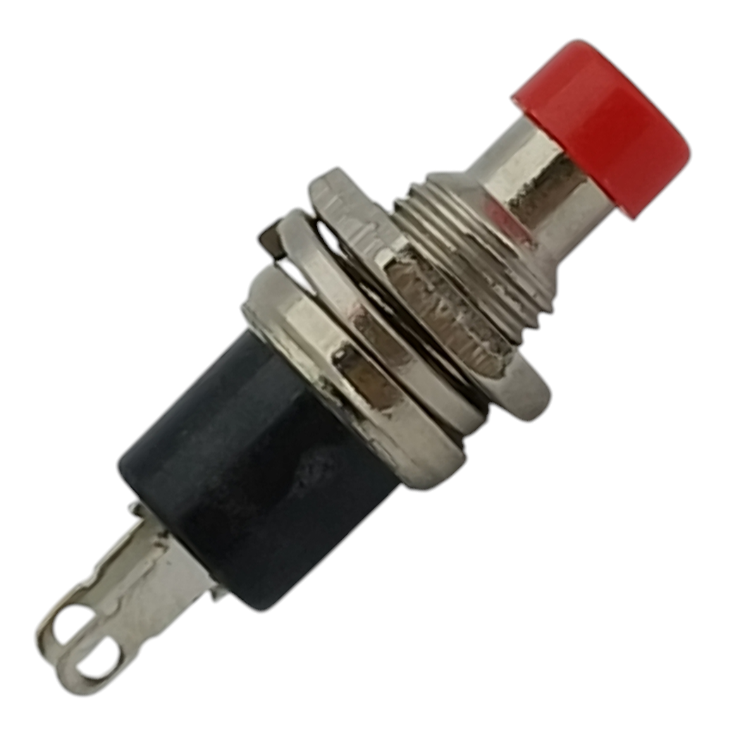 Кнопка без фіксації PBS-105 ON-(OFF) (1A 250VAC), червона
