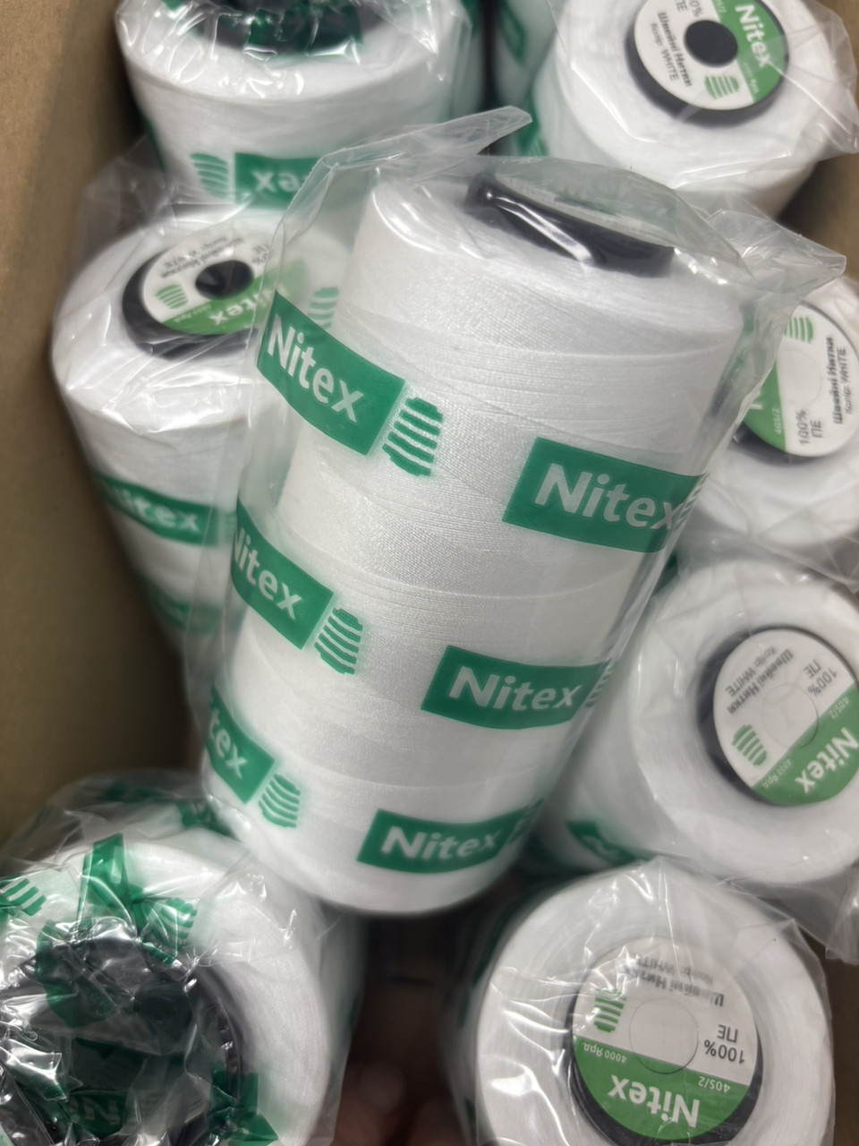 Нитка швейна Nitex   40/2 4000ярдів білий, фото 1