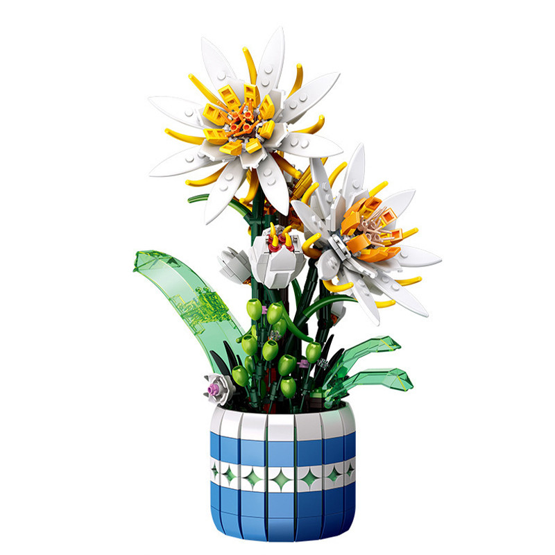 3D конструктор-набір будівельних блоків JIE-STAR 9033 Epiphyllum Bonsai 835 деталей пластиковий, фото 1