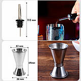 Набір для бару 12 предметів із підставкою Youchen MC-MM12. Якісний набір для бармена, фото 6