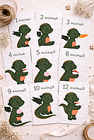 Набір карток для фотосесій малюка «Перший рік» з милими дракончиками