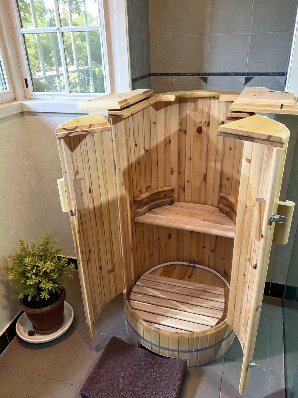 Фіто бочка  кругла, міні сауна парова