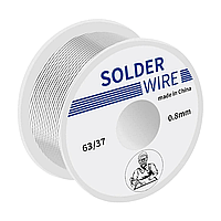 Дріт припій 50 г 0,8 мм 63Sn/37Pb, припій для паяльника, дріт припой 0,8 мм