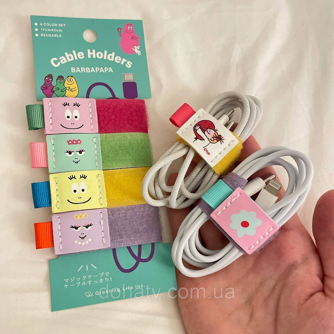 Набір тримачів для кабелів (cable holders) з посмішками, фото 1