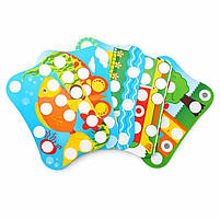 Мозаїка дитяча Maximus «Перша» — розвивальний набір 30 фішок (6 кольорів) з 10 картинками, у валізці, 32×26×5 см, фото 4