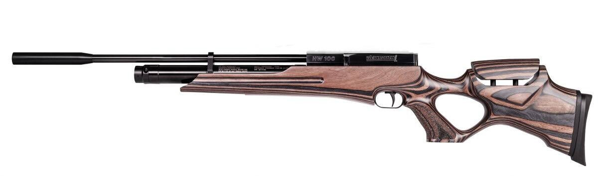 Пневматична редукторна РСР рушниця HW 100 T Laminated stock кал. 4,5, енергія 30 Дж, швидкість 320 м/с, фото 1