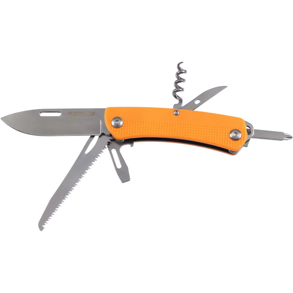 Ніж багатофункціональний Active Recruit Orange, вага 132 г, довжина клинка 75 мм, 8 функцій, фото 1