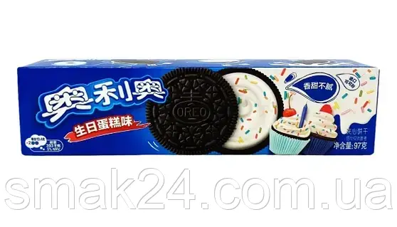 Печиво Oreo Birthday Cake Flavor Sandwich Cookies 97г Китай