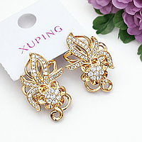 Сережки Xuping Jewelry довжина 2.3см ширина 13см медичне золото позолота 18К с1501