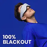 Маска для сна | Маска для сну з затемненням | Ергономічна пов’язка для очей для якісного відпочинку, сну, подорожей та релаксу, фото 5