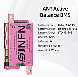 Смарт BMS ANT 13S-24S 120A з активним балансуванням 1A Lifepo4 Li-ion bms c RS485/BT, фото 2