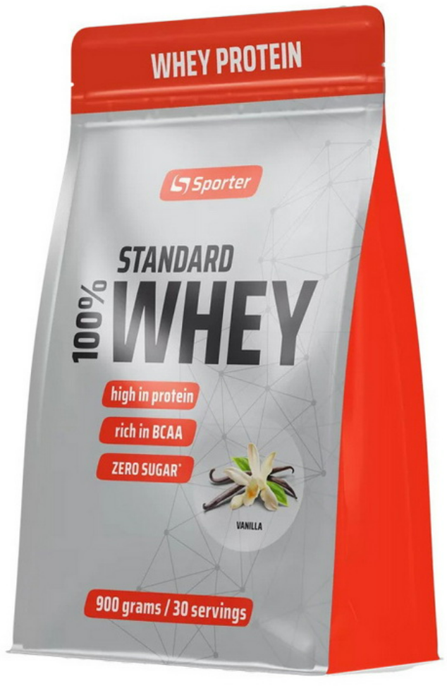 Протеин сывороточный концентрант Sporter 100% Whey Standard 900 г ваниль