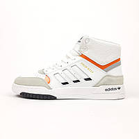 Adidas Drop Step Mid FUR білі із сірим і жовтогарячим