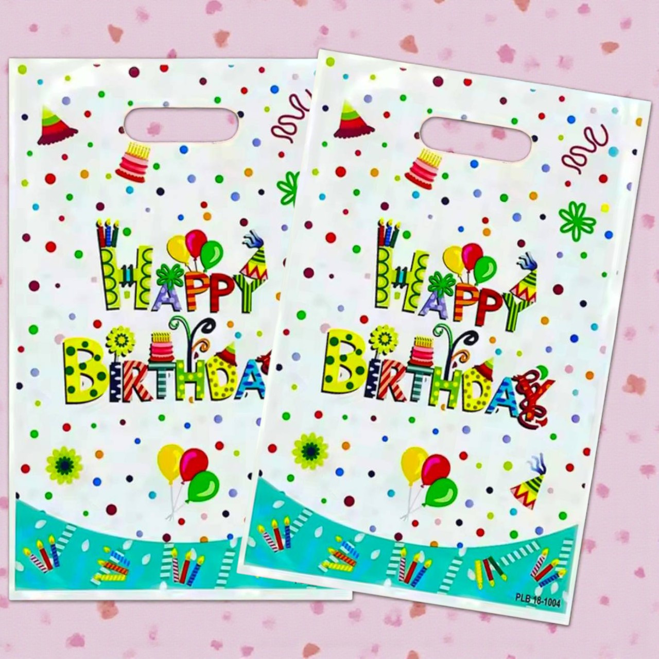 Пакет дитячий подарунковий "Happy birthday" 16x25 см 10 шт пакети з днем ​​народження, фото 1