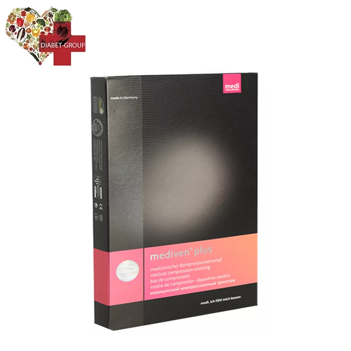 Компресійні панчохи Mediven Plus, клас II, бежеві, із відкритим носком, розмір V (4B61005000)