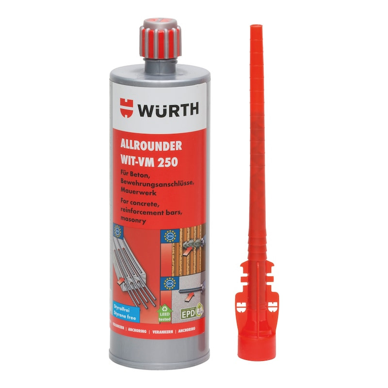 Анкер хімічний WIT-VM 250 420мл + 1 змішувач Fill & Clean WURTH 0903450205
