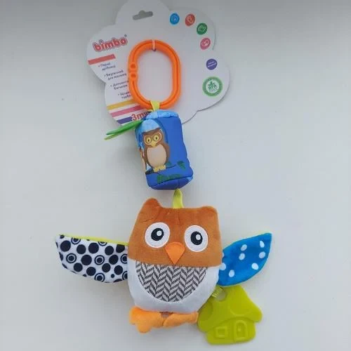 Брязкальце-підвіска м'яка Bimbo Совеня, мелодія вітру, прорізувач, в пакеті (C 55899/1), фото 1