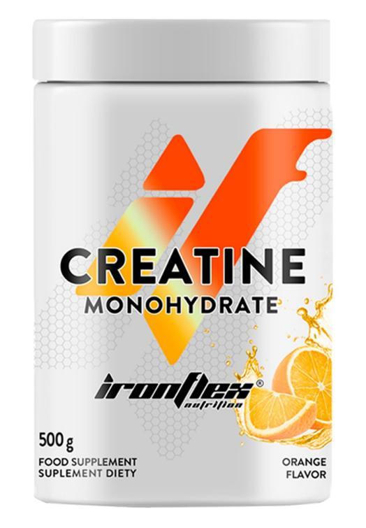 Креатин моногидрат IRON FLEX CREATINE 500 грам Смак : ORANGE, фото 1