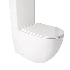 Qtap Jay чаша унітаза підлогового гір. випуск, нижній підвод, без сидіння 680*370*815mm WHITE